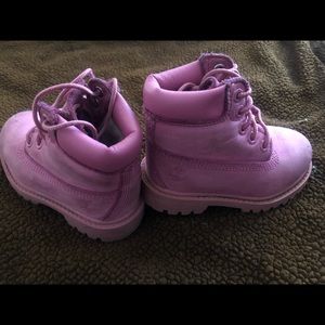 Toddler girls pink Timberlands